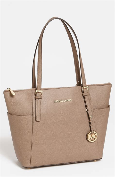 michael kors jet set dark dune tote|jet set small Michael Kors.